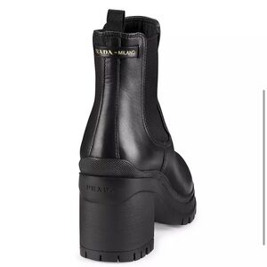 Prada chelsea heel boots